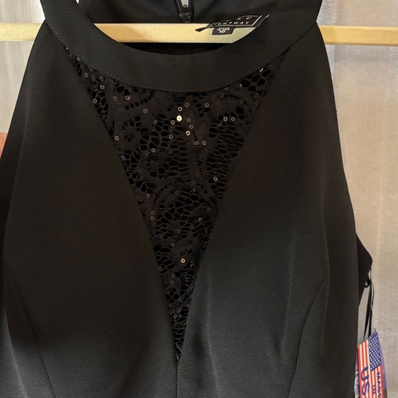 Night Way Collections Black Halter Mini Dress - Picture 4 of 5